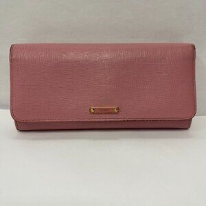 Authentic FENDI Pink Vitello Elite Leather Zippy Wallet